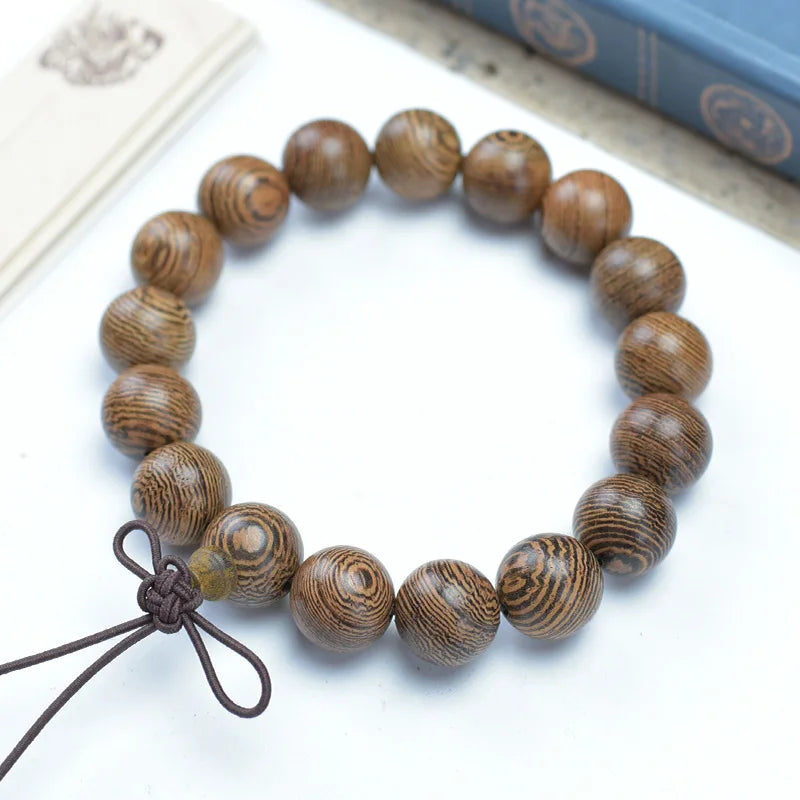 Old Seasoned Chicken Wing Wooden Buddha Prayer Beads Pieces Wind Men And Women Bracelet Holding Gift  Wooden jewelry