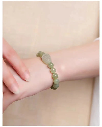 Hotan Blue Jade Couples Bracelet | Ethnic Brave Duo