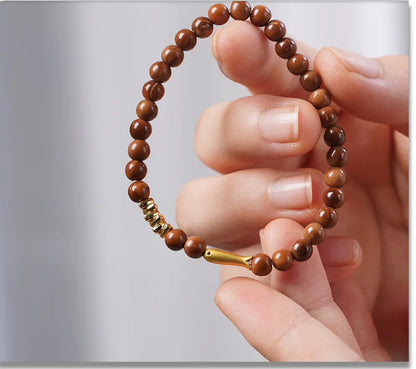 Ancient Bodhi Wood Bracelet — Single Circle DIY Lucky Beads