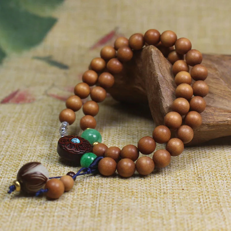 Old Sandalwood Prayer Beads Bracelet – Feng Shui Talisman