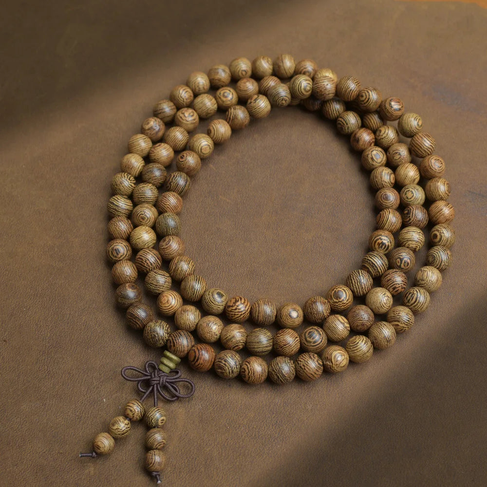 Old Seasoned Chicken Wing Wooden Buddha Prayer Beads Pieces Wind Men And Women Bracelet Holding Gift  Wooden jewelry