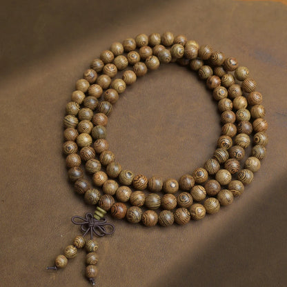 Old Seasoned Chicken Wing Wooden Buddha Prayer Beads Pieces Wind Men And Women Bracelet Holding Gift  Wooden jewelry