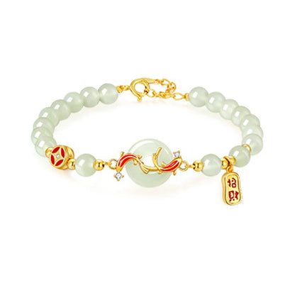 Hetian Jade Green Pearl Bracelet | Luxury Ladies Gift Bracelet