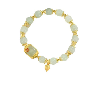 Natural Hetian Jade Bracelet – Elegant Vintage Wedding Gift