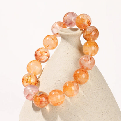 天然花朵水晶多彩手链｜单圈弹力幸运护身饰品