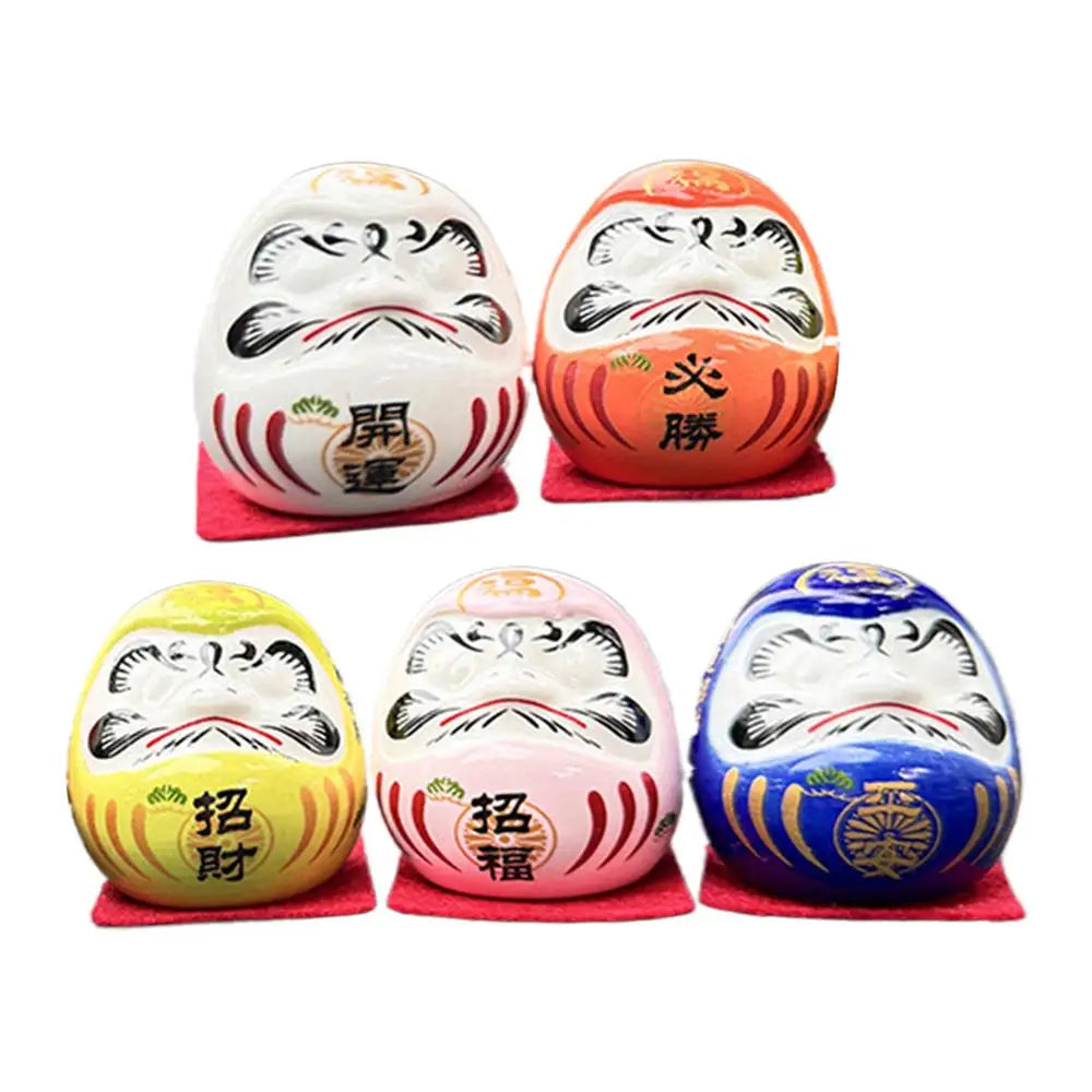 日式达摩陶瓷许愿摆件｜小号招财开运禅意摆设