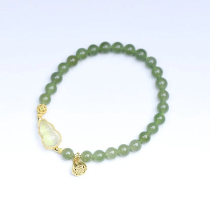Hotan Green Jade Bracelet for Women｜Natural Lucky Bracelet