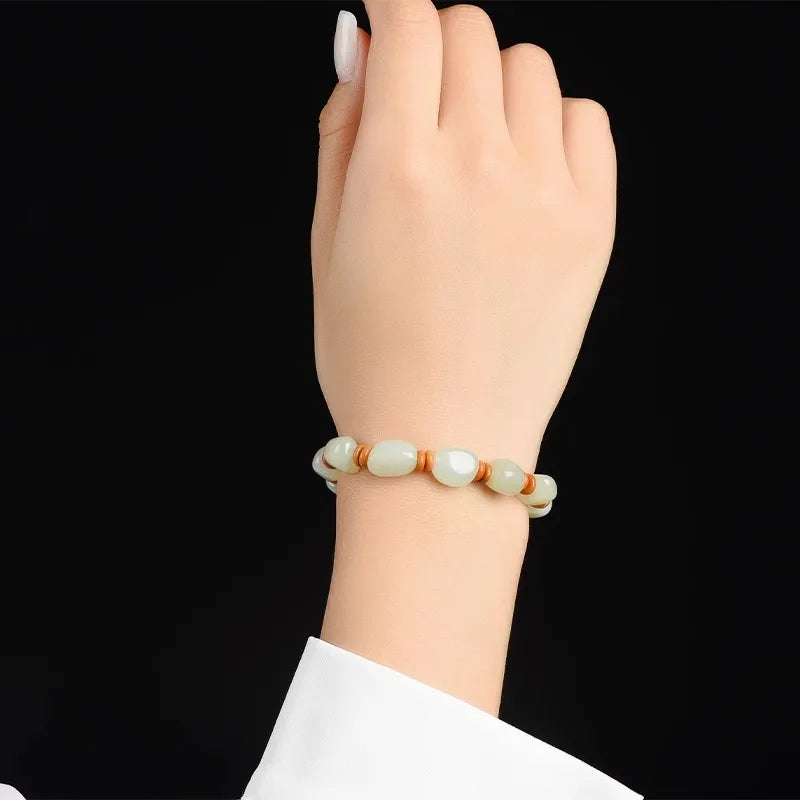 Hetian Jade Nephrite Lucky Ball Bracelet｜Couple Amulet Hand String