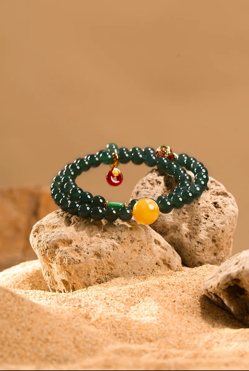 Hetian Jade Peace Buckle Bracelet — Valentine's Light Gift