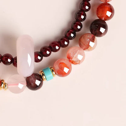 Amethyst Crystal Multi-Layered Bracelet｜Feng Shui Elegance