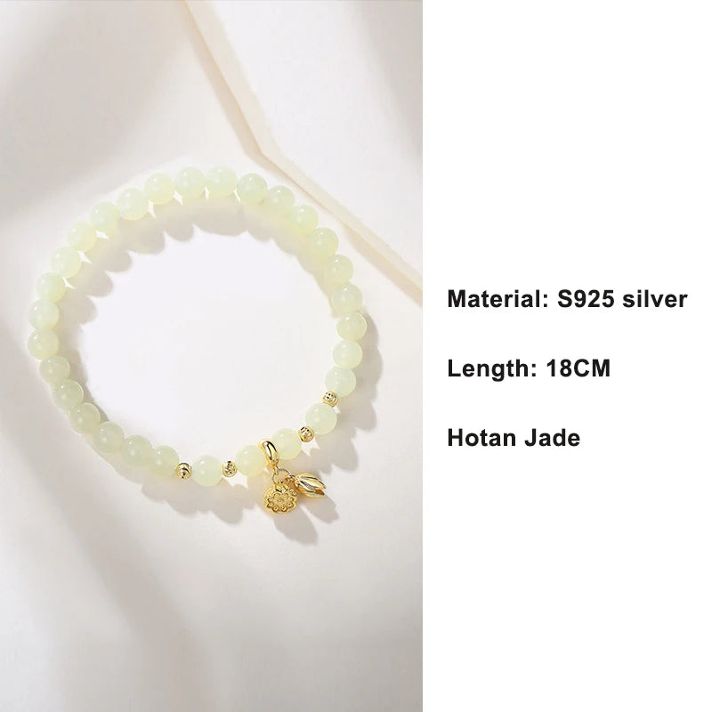 莲韵·和田白玉堆叠手串｜莲花流苏护身开运饰品