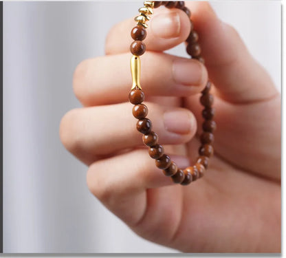 Ancient Bodhi Wood Bracelet — Single Circle DIY Lucky Beads