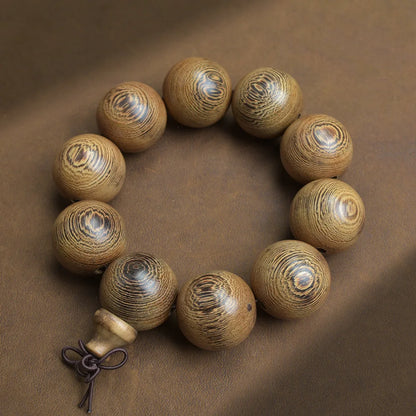 Old Seasoned Chicken Wing Wooden Buddha Prayer Beads Pieces Wind Men And Women Bracelet Holding Gift  Wooden jewelry
