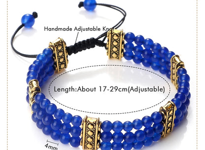 4mm虎眼石三层编织手链｜灵性护身开运手环