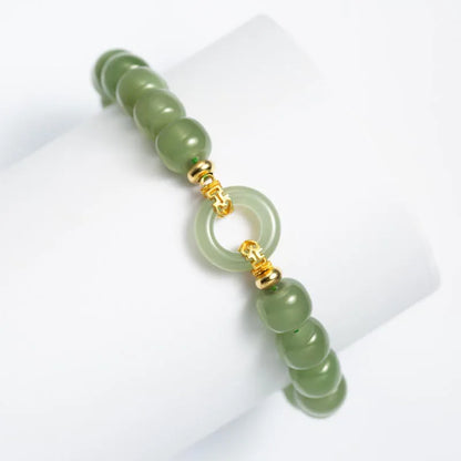 Hetian Jade Bohemian Vintage Bell Bead Bracelet