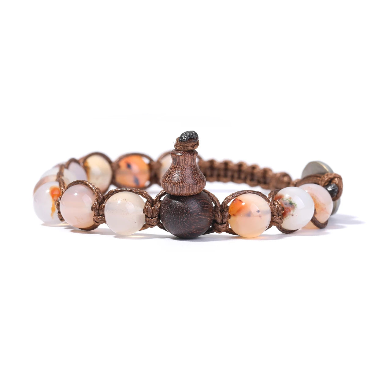 藏式金刚结天然石多色编绳手链｜护结平安 可调节情侣款