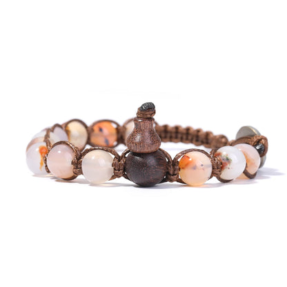 藏式金刚结天然石多色编绳手链｜护结平安 可调节情侣款