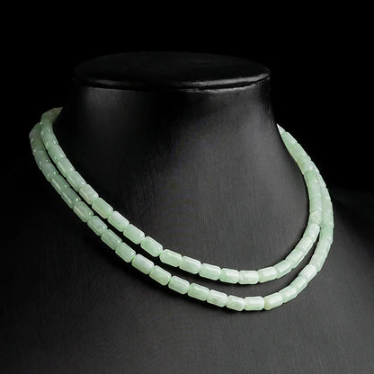 Three‑Ring Light Green Jade Bracelet — Feng Shui Elegance