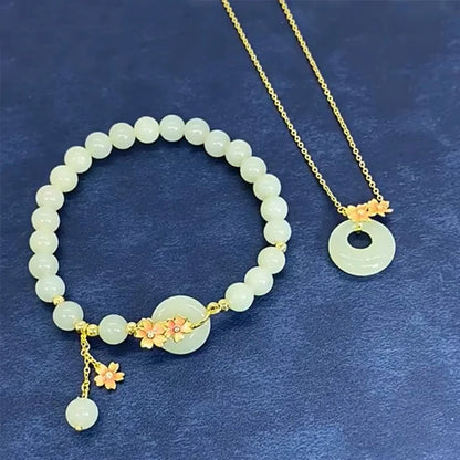 Hotan Peach Jade S925 Bracelet — Forest Aura Feng Shui