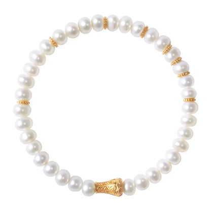 Freshwater White Pearl Hand-Strung Bracelet｜Mother's Day Gift