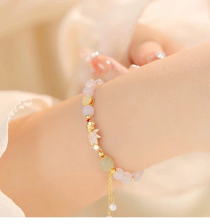 Brocaded Carp Multi-Treasure Hetian Jade & Agate Bracelet