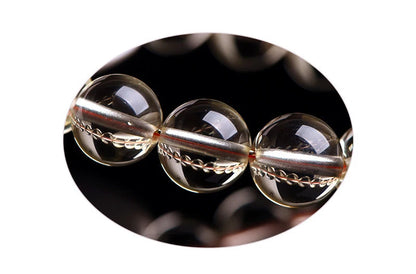 Natural Citrine 10-12mm Beaded Bracelet — Unisex Handmade