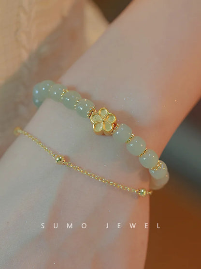 Lucky Hetian Jade Antique Bracelet – Auspicious Feminine Charm