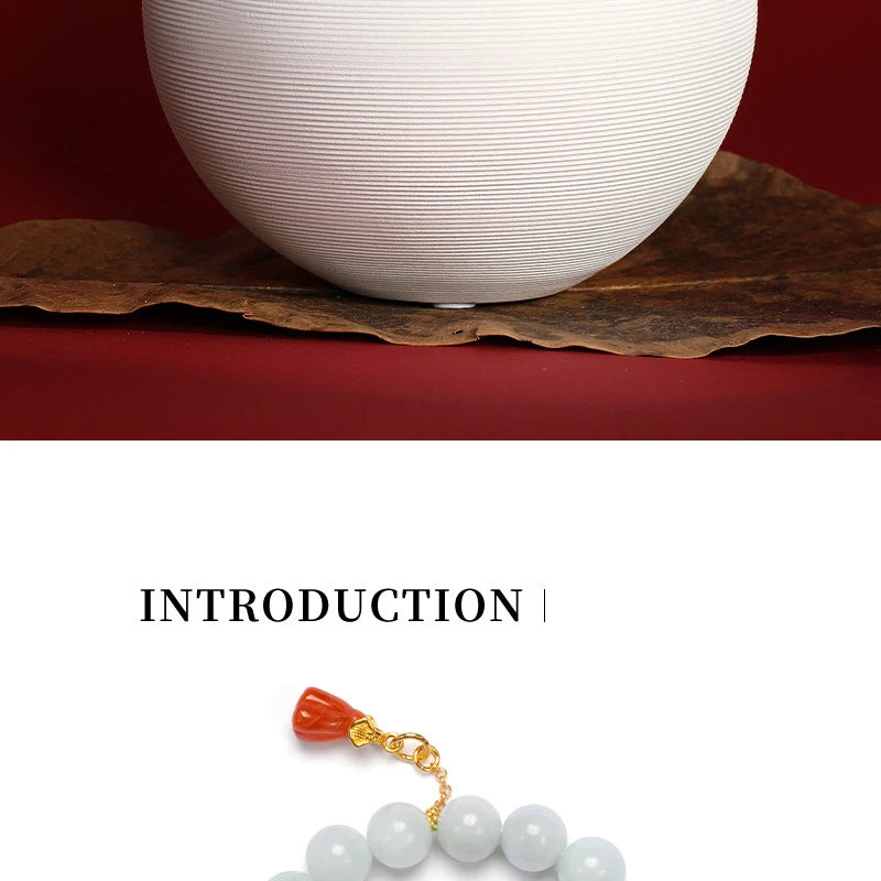 Natural Jadeite Agate Lapis Lazuli Beaded Bracelet for Women