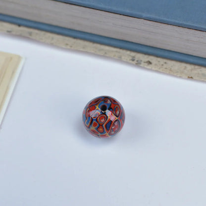 Antique Wood Circle Bracelet with Mother-of-Pearl Luck Charm