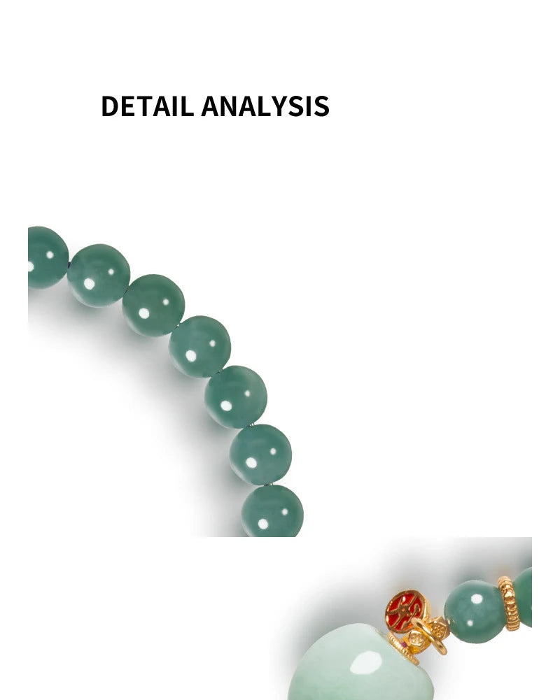 Natural Jade Emerald 10mm Green Bead Bracelet | Feng Shui Charm