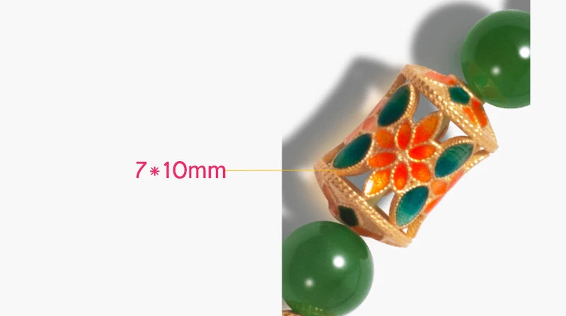 Hetian Jade Bead Bracelet | Tibetan Silver Minimalist