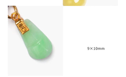 8mm Amber Hetian Jade Bell Bracelet｜Feng Shui Elegance