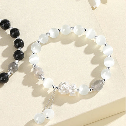 Clover Charm Rolo Chain Bracelet｜Italian-Style Silver Link