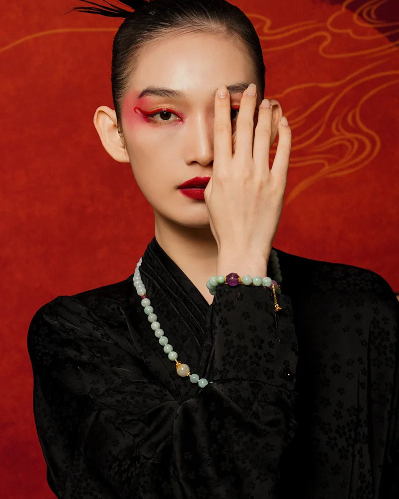 天然和田玉原创女士手链｜母亲节开运护身礼物