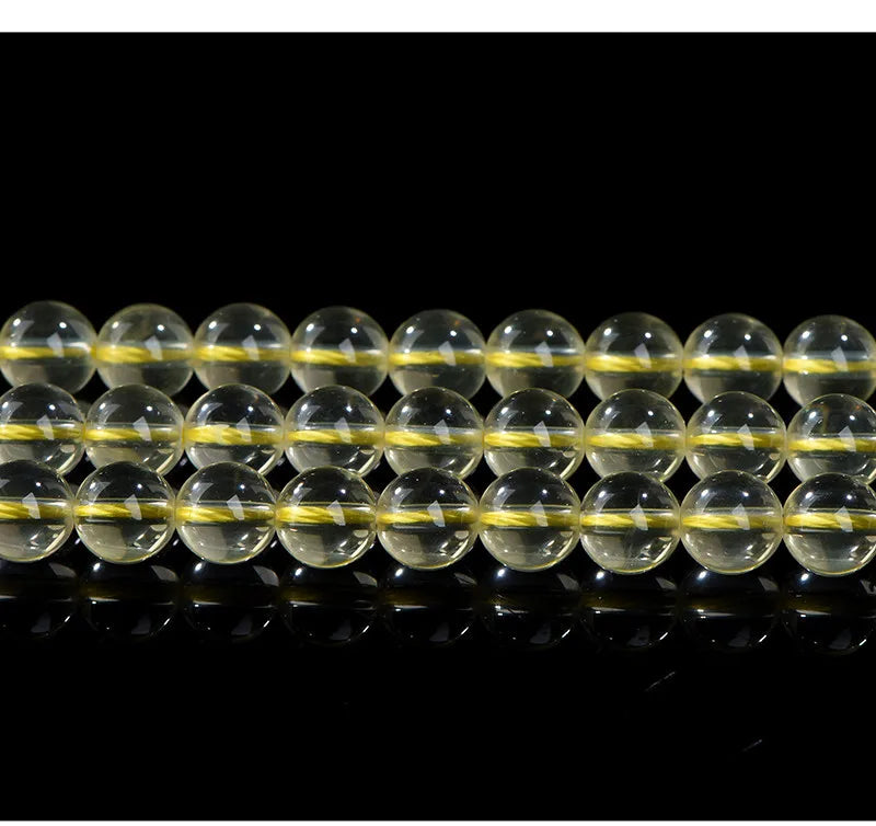 Natural Citrine 10-12mm Beaded Bracelet — Unisex Handmade