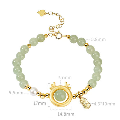 Hotan Jade Dragon Bracelet — Zodiac Birthday Gift