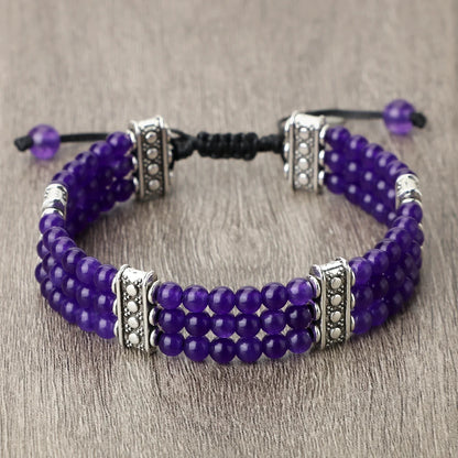 4mm虎眼石三层编织手链｜灵性护身开运手环