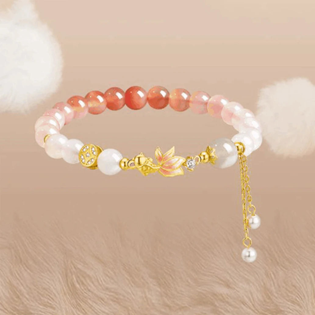 Brocaded Carp Multi-Treasure Hetian Jade & Agate Bracelet