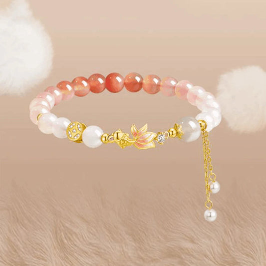 Brocaded Carp Multi-Treasure Hetian Jade & Agate Bracelet