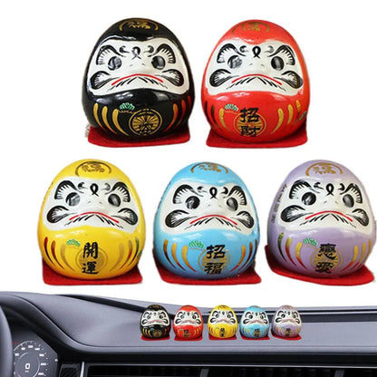 日式达摩陶瓷许愿摆件｜小号招财开运禅意摆设