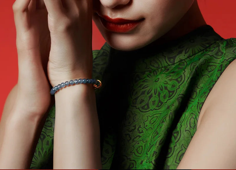 Hotan Jade & Tibetan Silver Bracelet — Light Luxury Amulet