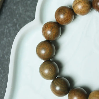 Green Buddha Sandalwood Bracelet — Ethnic Feng Shui Charm