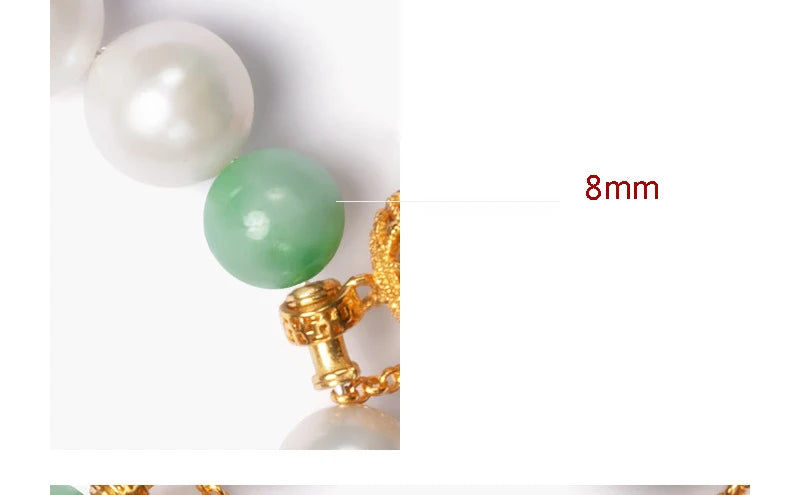 925 Sterling Silver Double Freshwater Pearl Chain Bracelet for Wedding