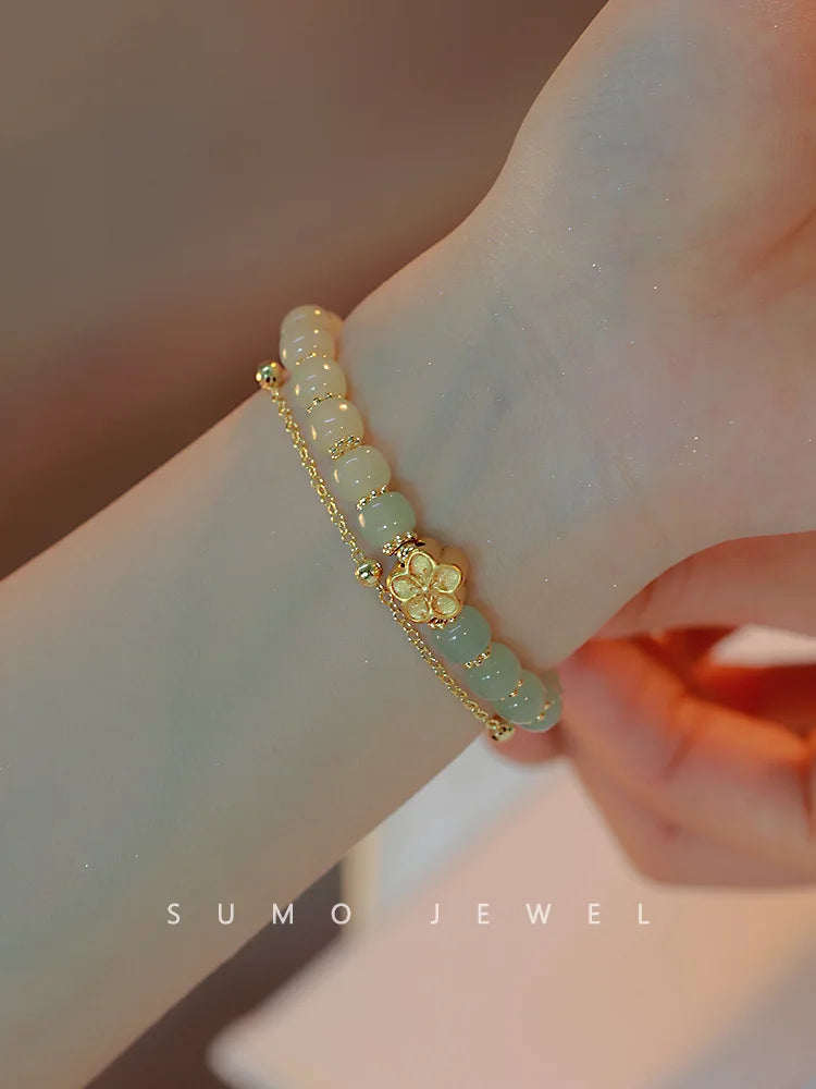 Lucky Hetian Jade Antique Bracelet – Auspicious Feminine Charm