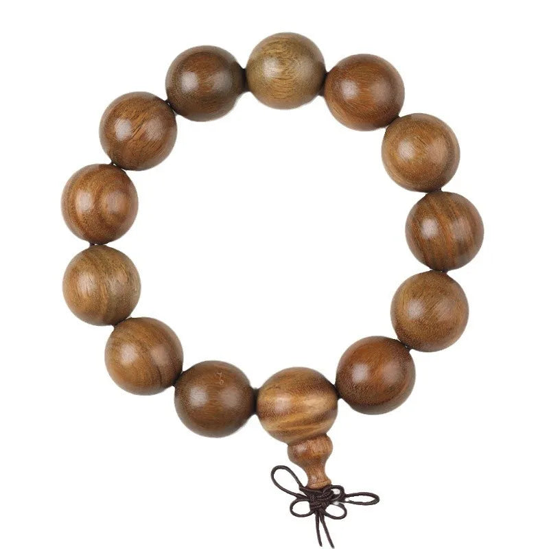 Green Buddha Sandalwood Bracelet — Ethnic Feng Shui Charm