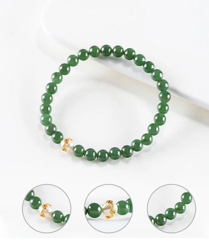 Hetian Jade & Jasper Pearl Bracelet – Ancient Style