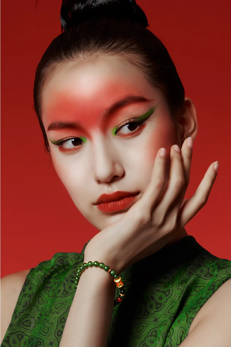 Green Translucent Bead Bracelet｜Light Luxury Party Gift