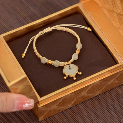 Hetian Jade Auspicious Bell Bracelet｜Classic 925 Silver Beads