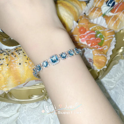 Pink Hexagonal Sparkle Zircon Bracelet - Mystic Charm