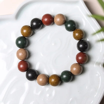Harmony Elements 17-Bead Five-Directions Herbal Wood Buddha Bracelet